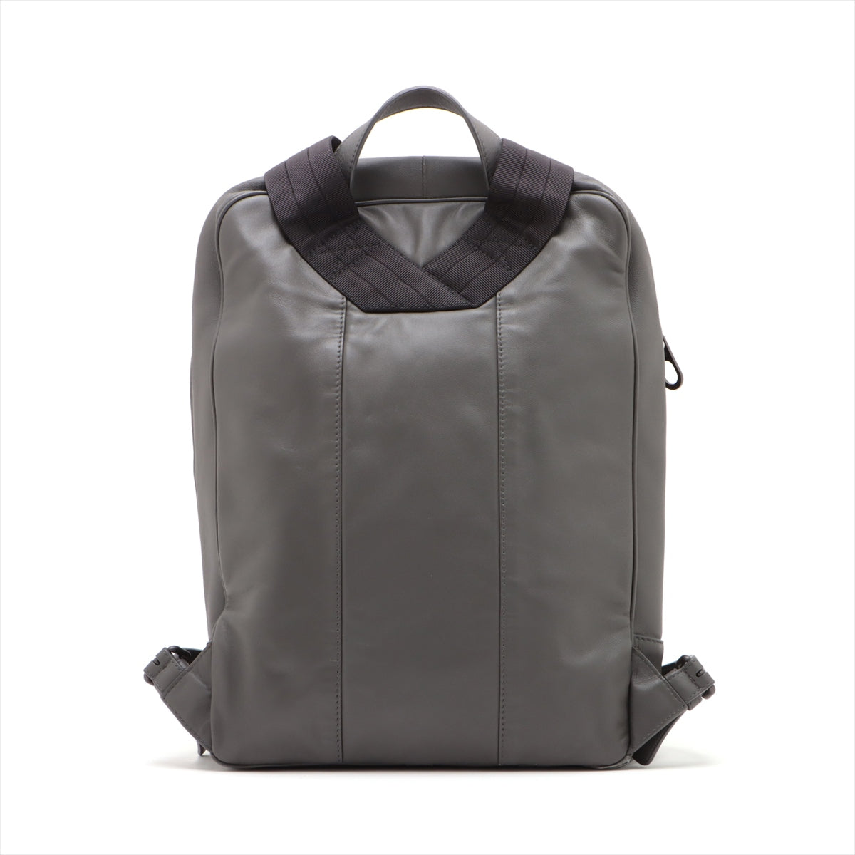 Bottega Veneta Intrecciato Leather Backpack/Rack Grey Corner Pipe Cut