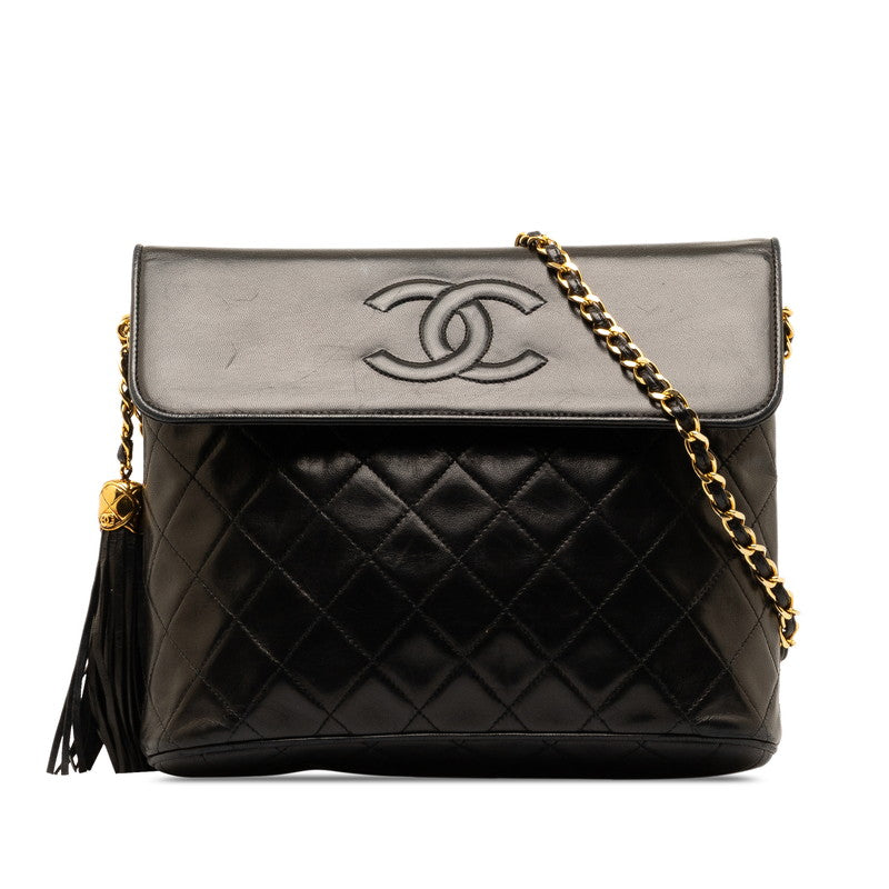 Chanel Coco Tucson Chain Shoulder Bag Black G   CHANEL