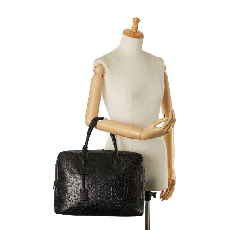 Saint Laurent Classic Musette Business Bag Briefcase 377865 Black Leather  SAINT LAURENT