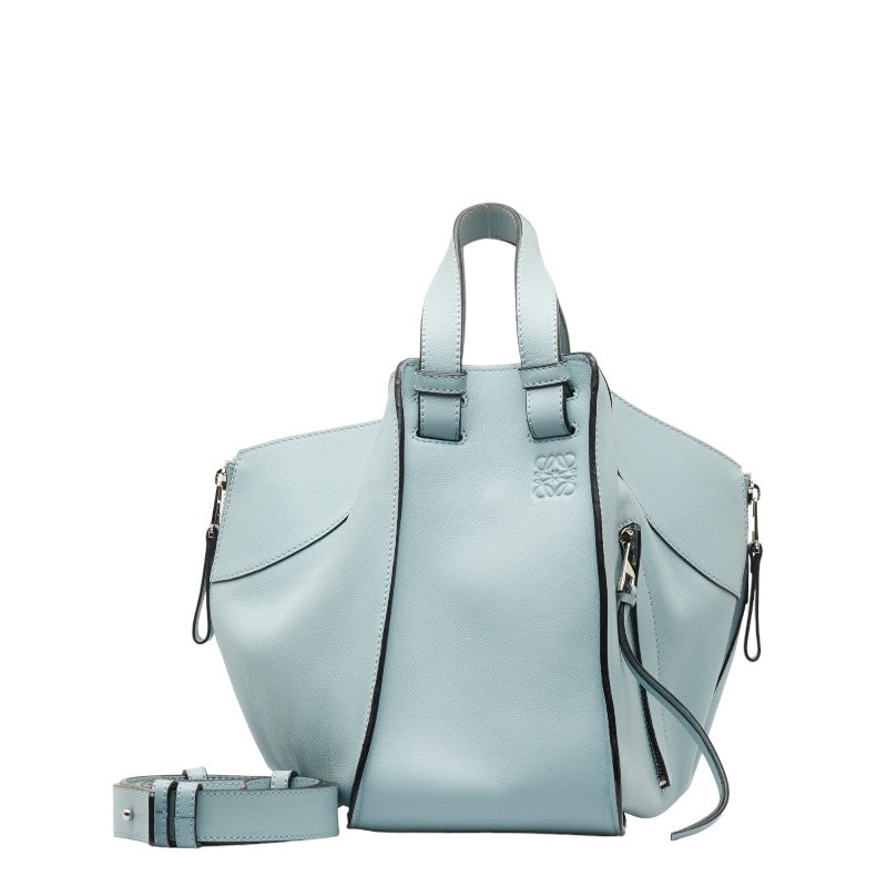 Loewe Hammock Small Handbag Shoulder Bag 2WAY Light Blue Leather  LOEWE