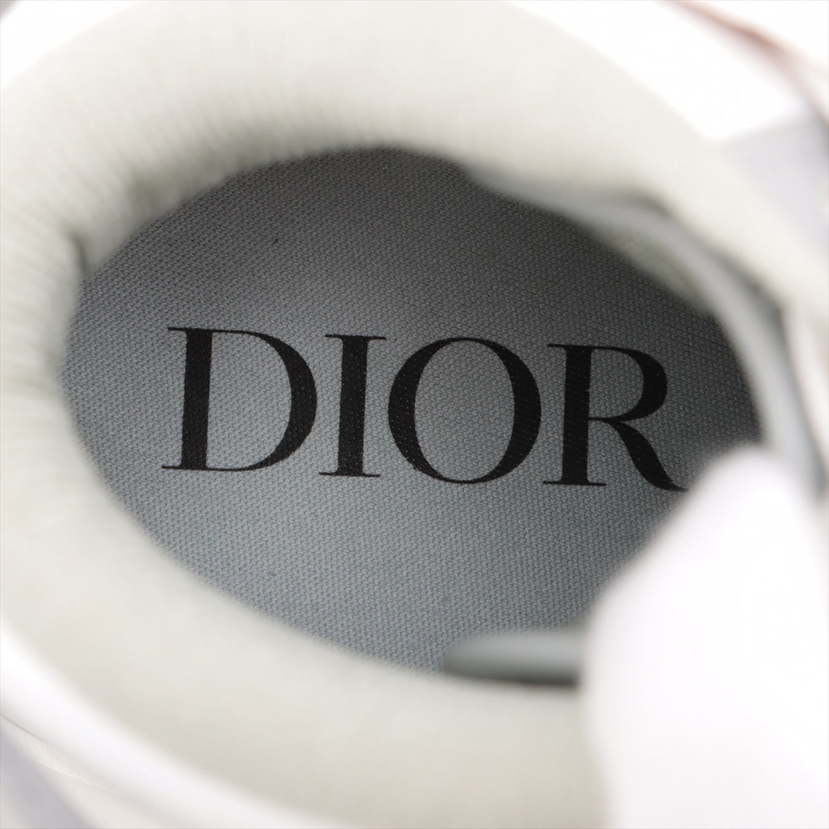 Dior Oblique Canvas  Leather High-Cut Sneaker 40 Men Grey × White 21CNV