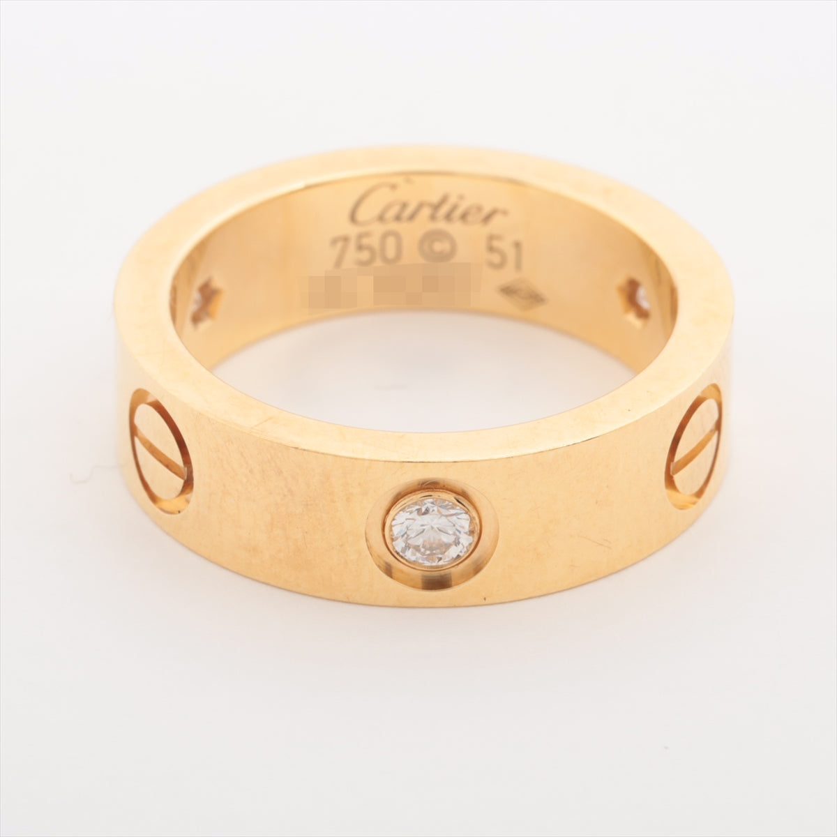 Cartier  Half Diamond Ring 750 (YG) 8.6g 51 B4032451