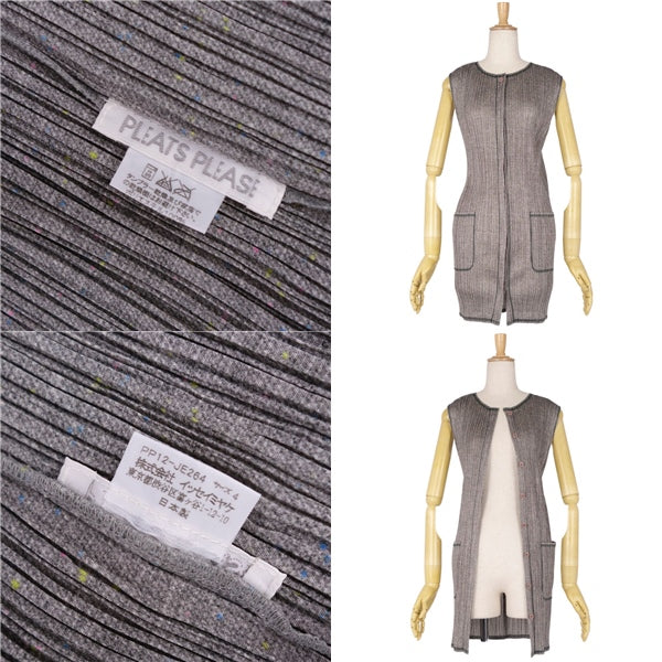 Issey Miyake Pleated  Long  ern T-Shirt Tops  4 (equivalent to XL) Gr  EVA