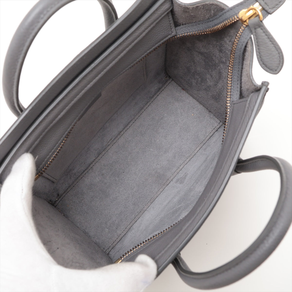 Celine Luggage Nano per Leather 2WAY Handbag Gr Lagoon