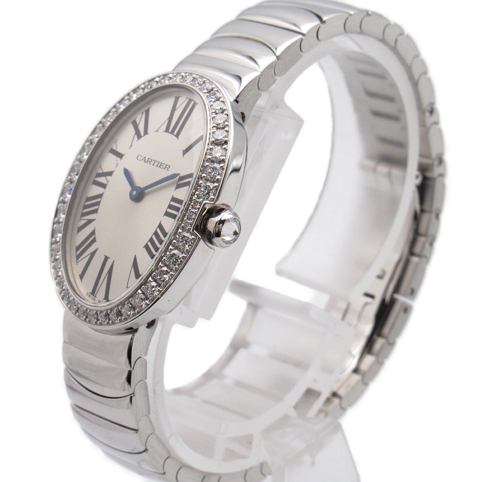 Cartier Benuvar SM Diamond-Bezel Watch K18WG (White G) WB520006 WB520006 WB520006