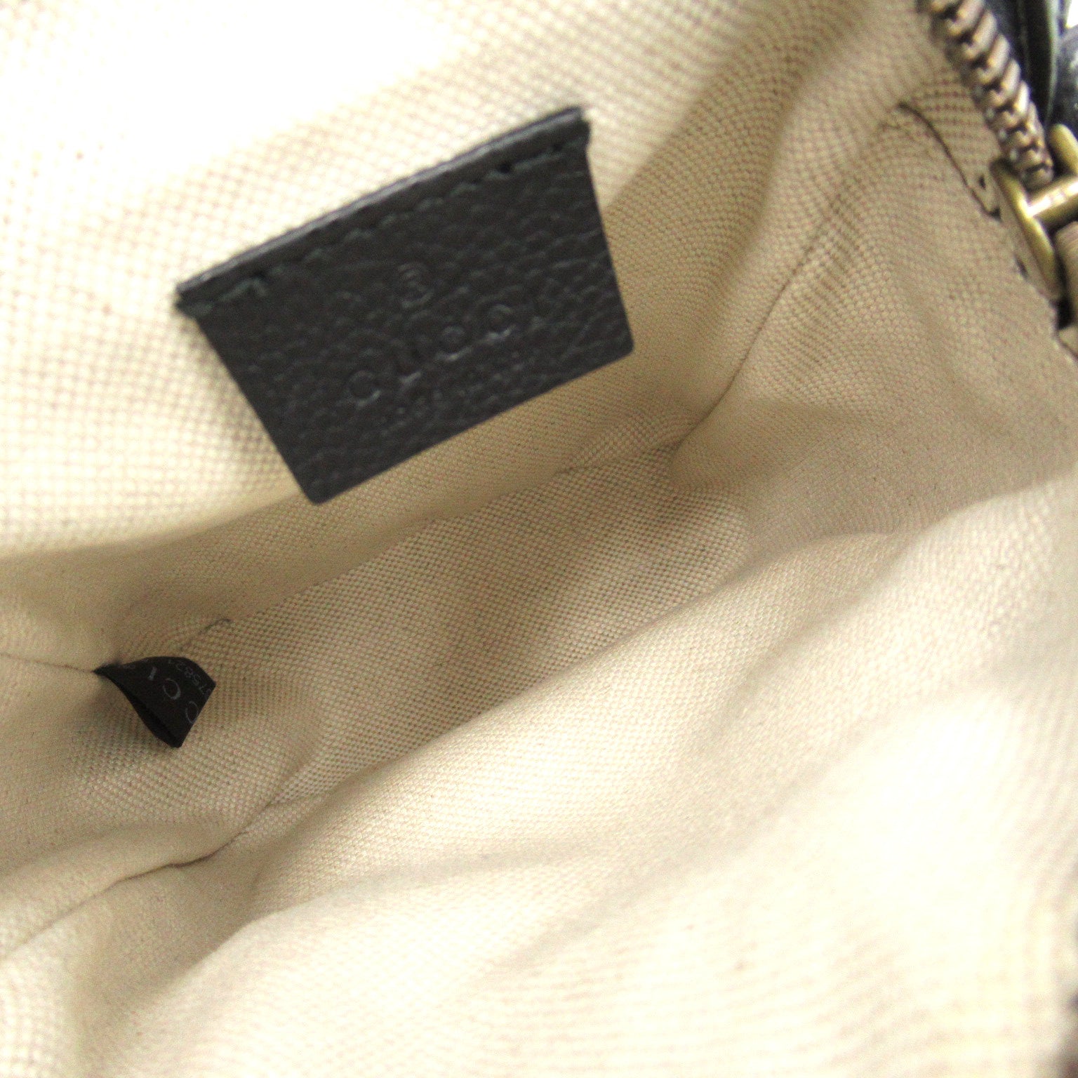 Gucci Logo Shoulder Bag Print S Line Shoulder Bag  Leather  Black  574803
