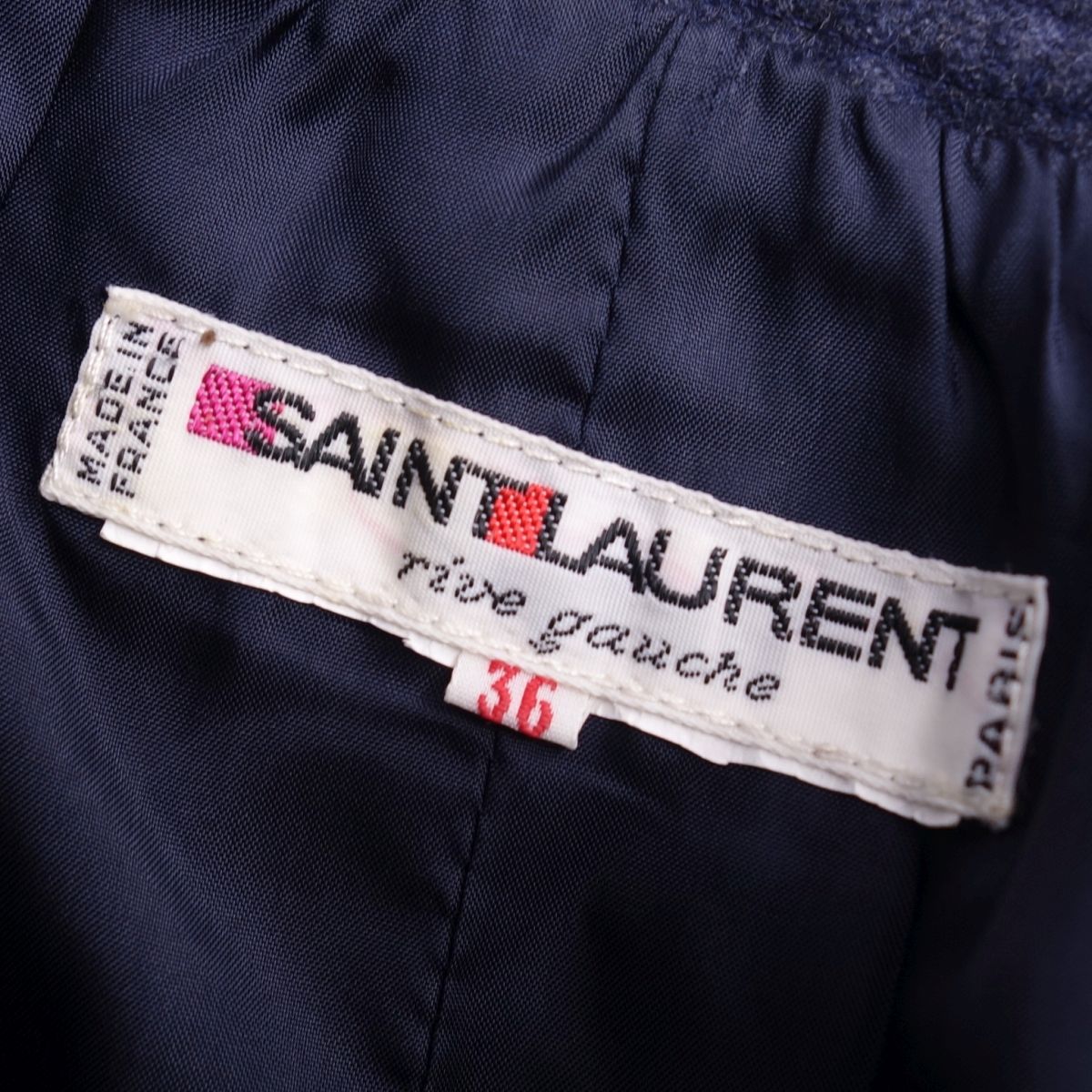 Vint Yves Saint Laurent Rive Gauche Shirt Vintage Yves Saint Laurent Rive Gauche Shirt Knee Strip Bottoms  36 (S equivalent) Navy  Navy