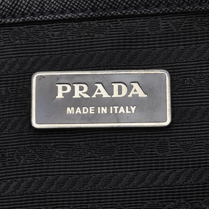 Prada Saffiano 商務包 手提包 VA0661 黑色尼龍