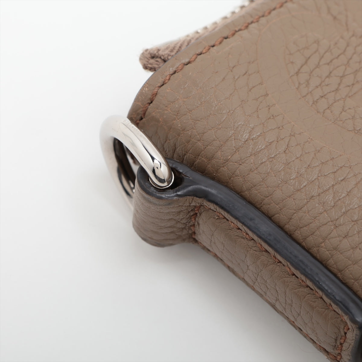 Gucci GG Embos Leather Shoulder Bag Beige 696009