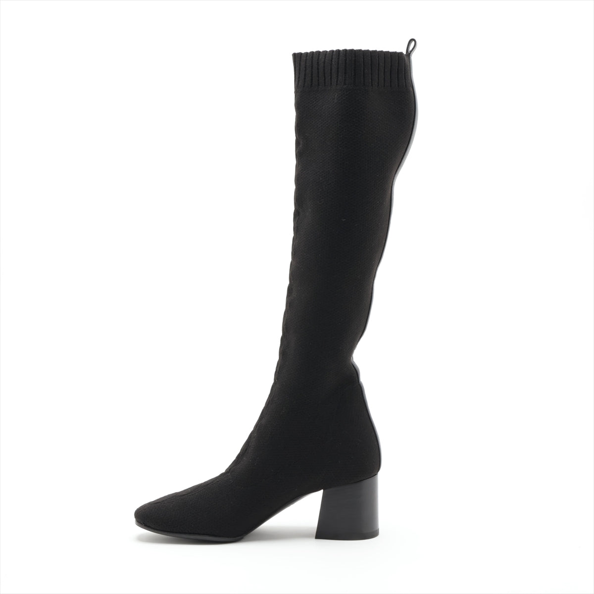 Hermes  Long Boots 36 1/2 Black Fountain