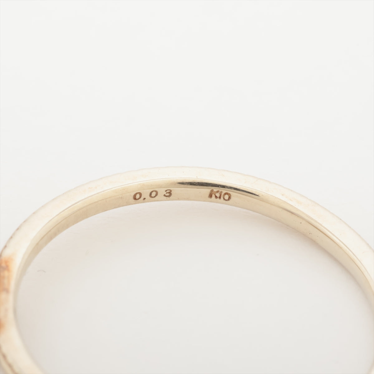Agat Diamond Ring K10 (WG) 1.1g 0.03 E