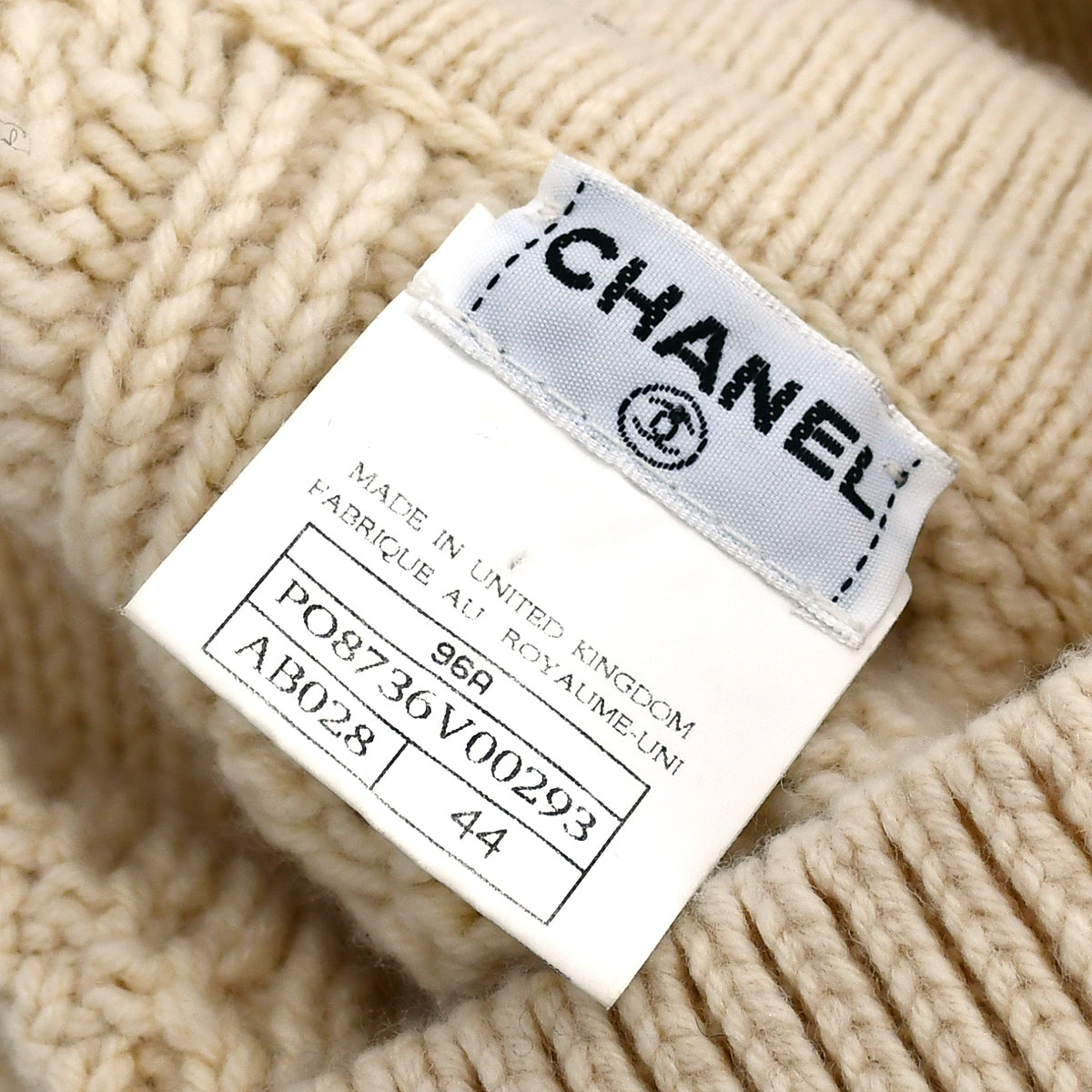 Chanel Fall 1996 wool fisherman knit jumper 