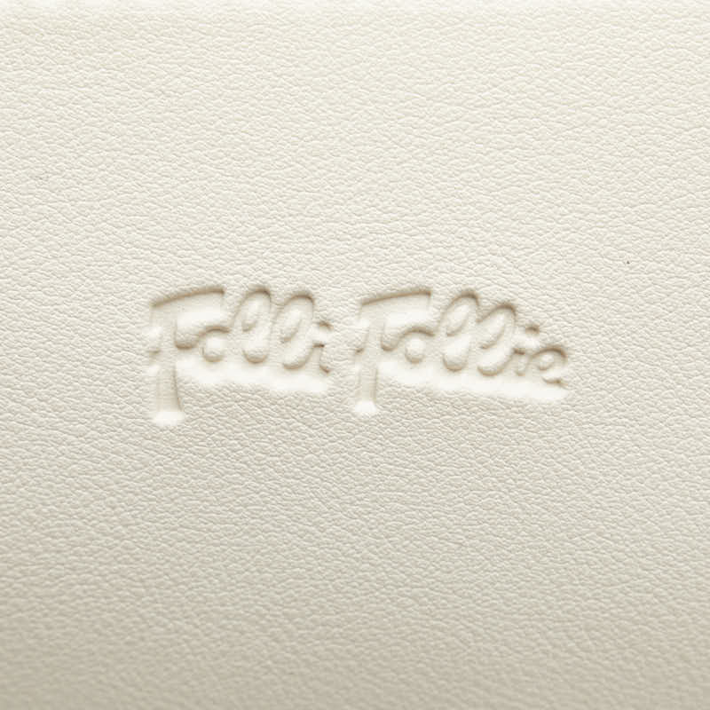FolliFollie Logo Pouch White Leather  FolliFollie