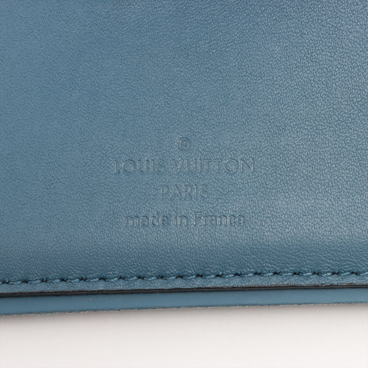 Louis Vuitton Damiere Portfolio Multiple N64434 Blue x Black Compact Wallet
