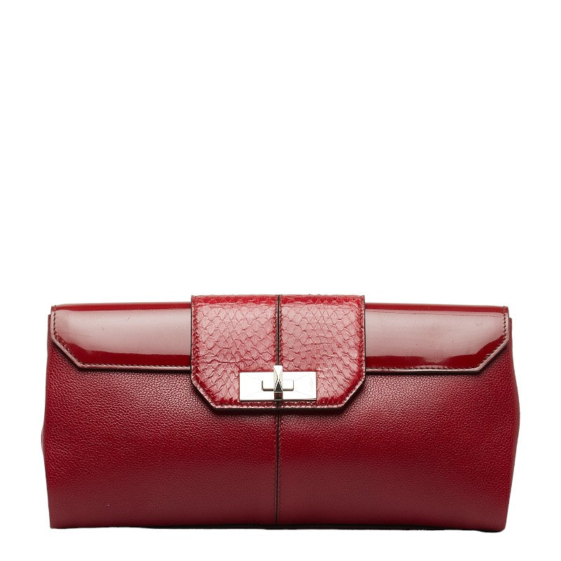 Cartier Classic Feminine Line One-Shoulder Bag Handbag Red Leather  Cartier