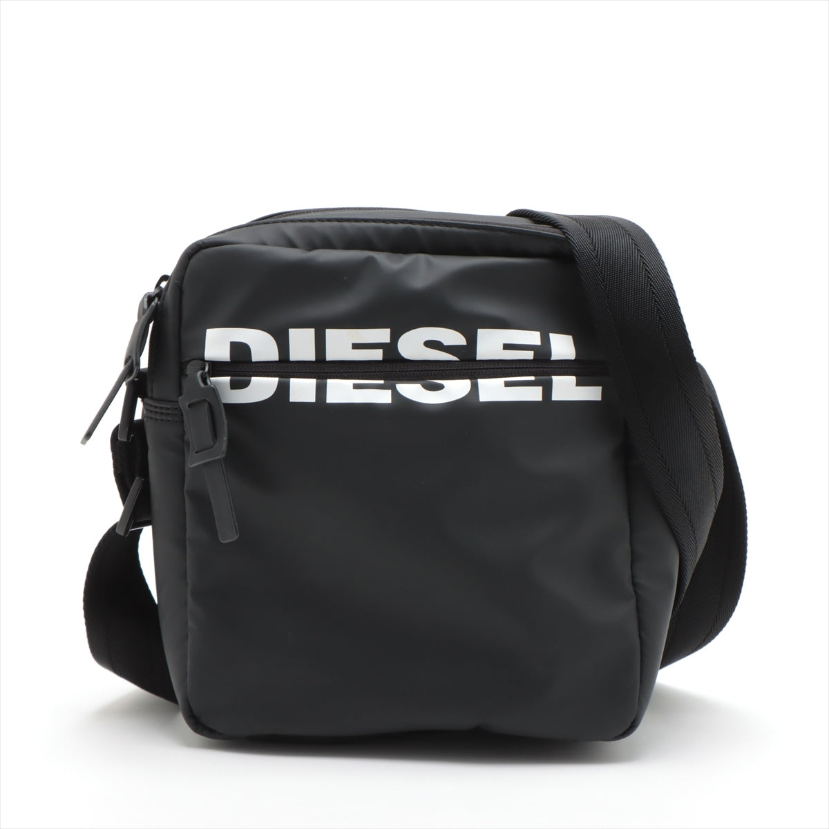 Diesel Logo Nylon Shoulder Bag Black