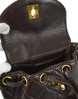 Chanel * 1994-1996 Duma Backpack Small Brown Lambskin
