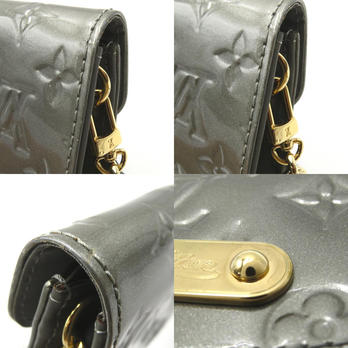 Louis Vuitton Sunset Blue Bird Shoulder Bag Patent Leather Vernis  Grey M91625