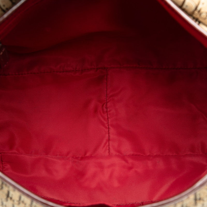 Dior Trotter One-Shoulder Bag Brown Wine Red Canvas Emmeline  Dior
