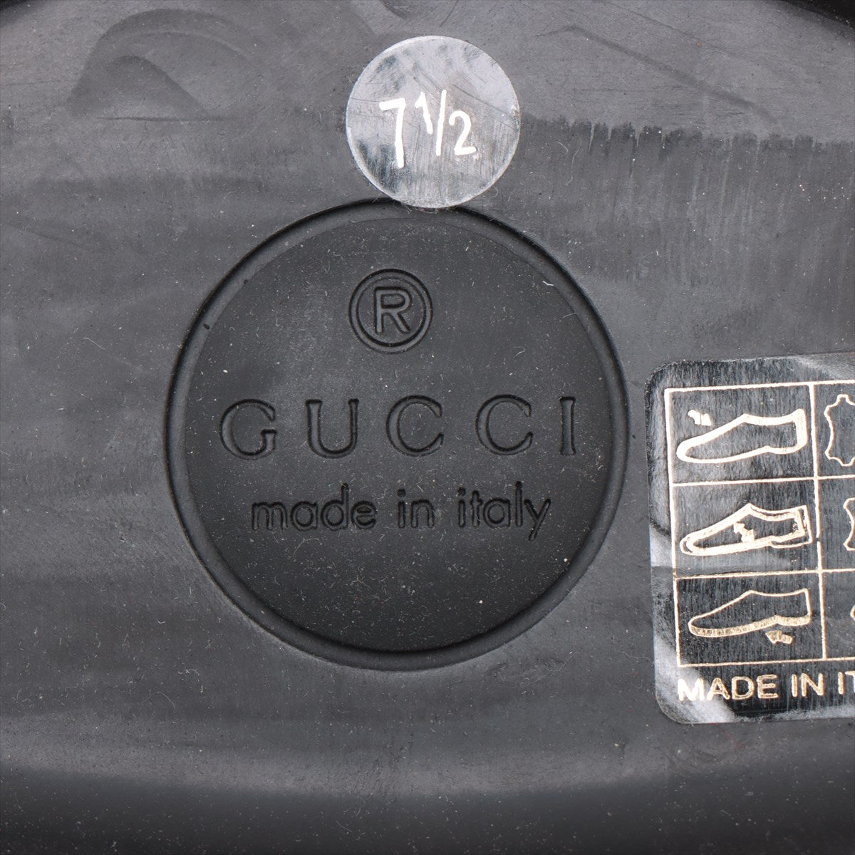Gucci GG Wall X Leather  7 1/2  Beige 598312 Hoodbit BEE Stitch