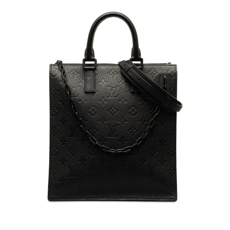 Louis Vuitton Monogram Implant Sakura Messenger Tote Bag 2WAY M55924 Black PVC Leather  Louis Vuitton