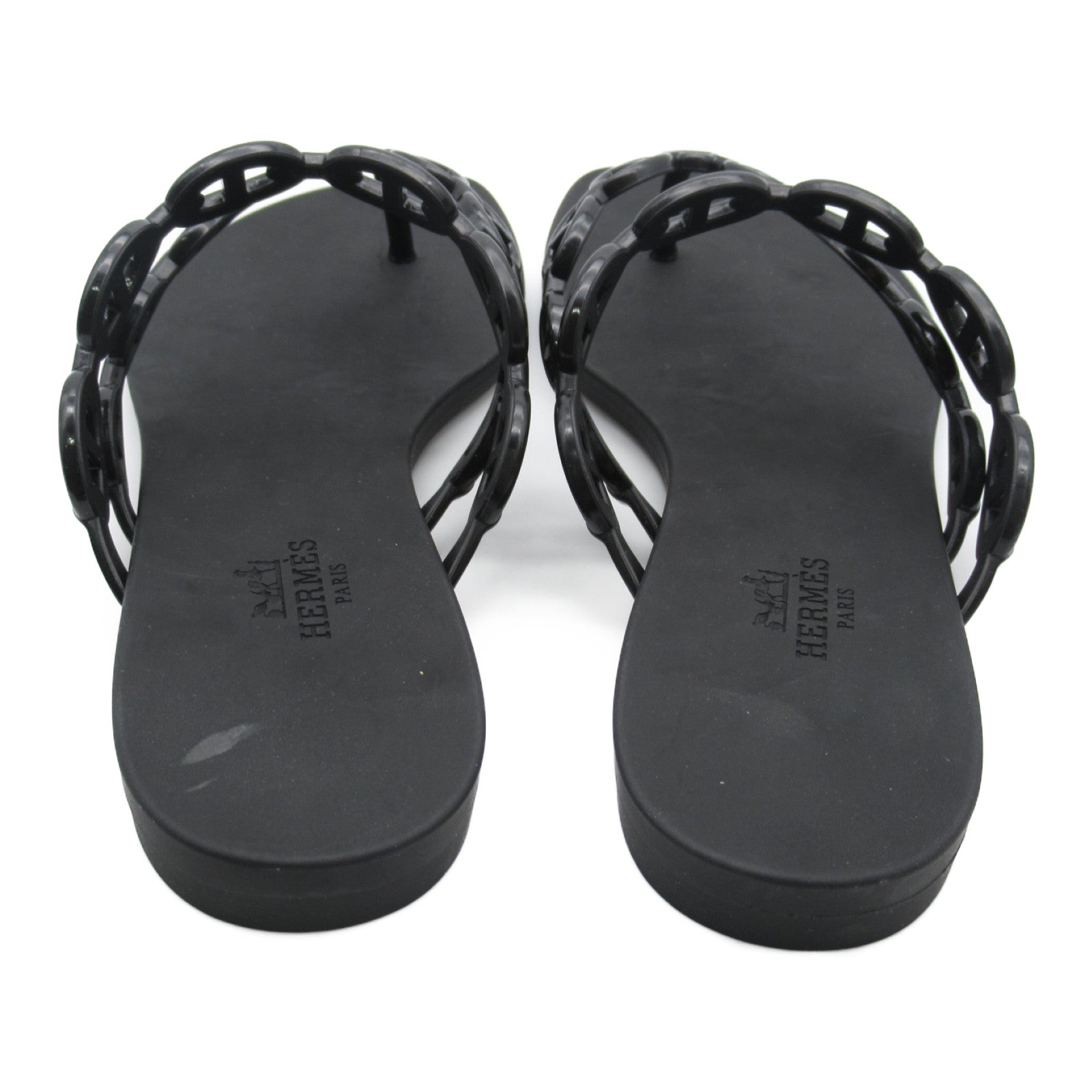 Hermes Hermes Sandalss Island Beach Sandals Shoes Laver  Black H241051Z 02380