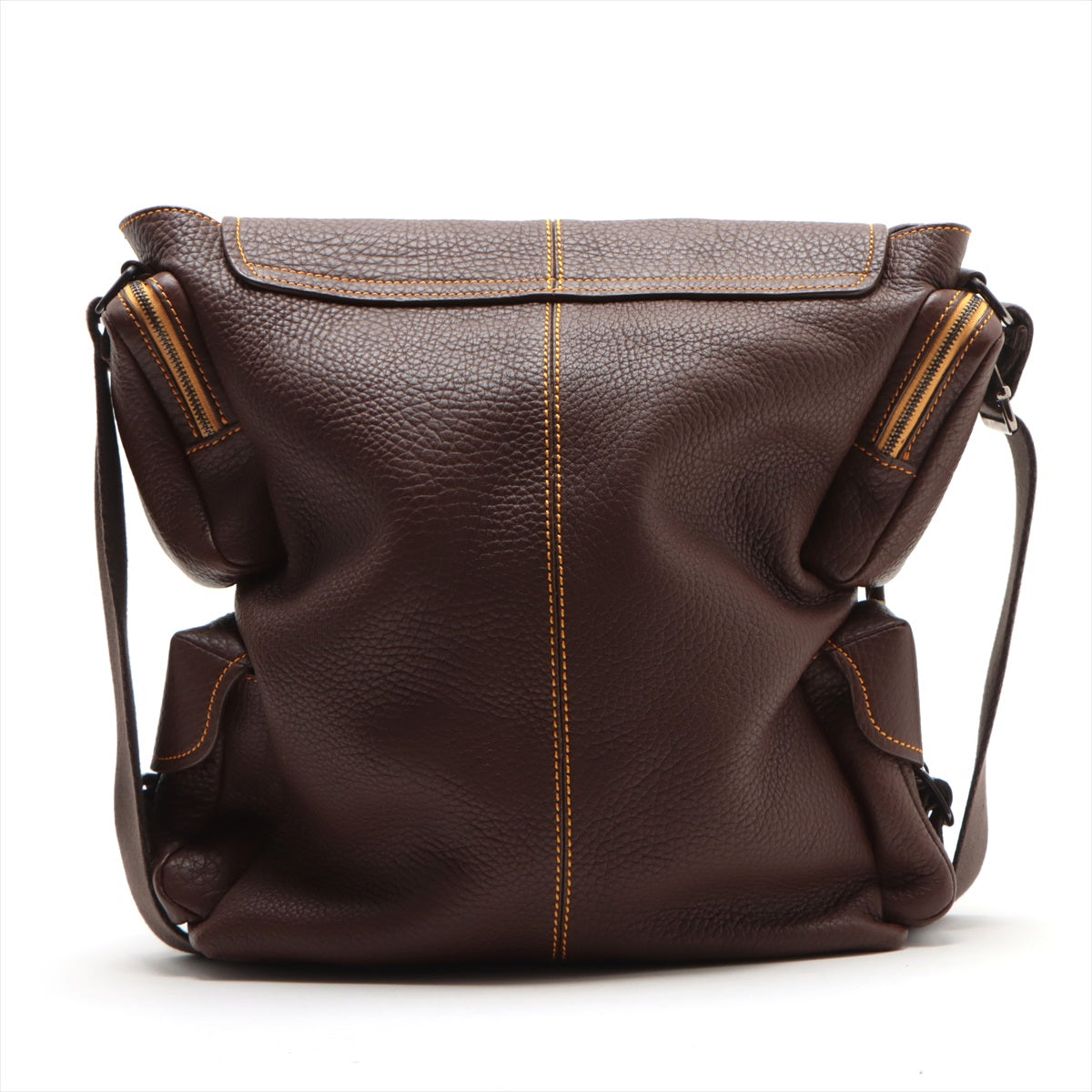 Tote Leather Shoulder Bag Brown