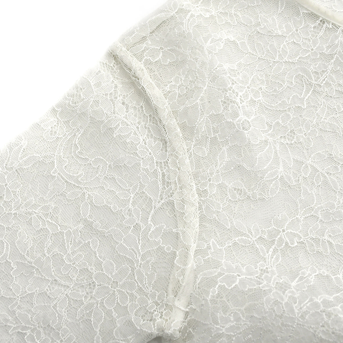 Chanel Lace Long Sleeve Tops White 04A 