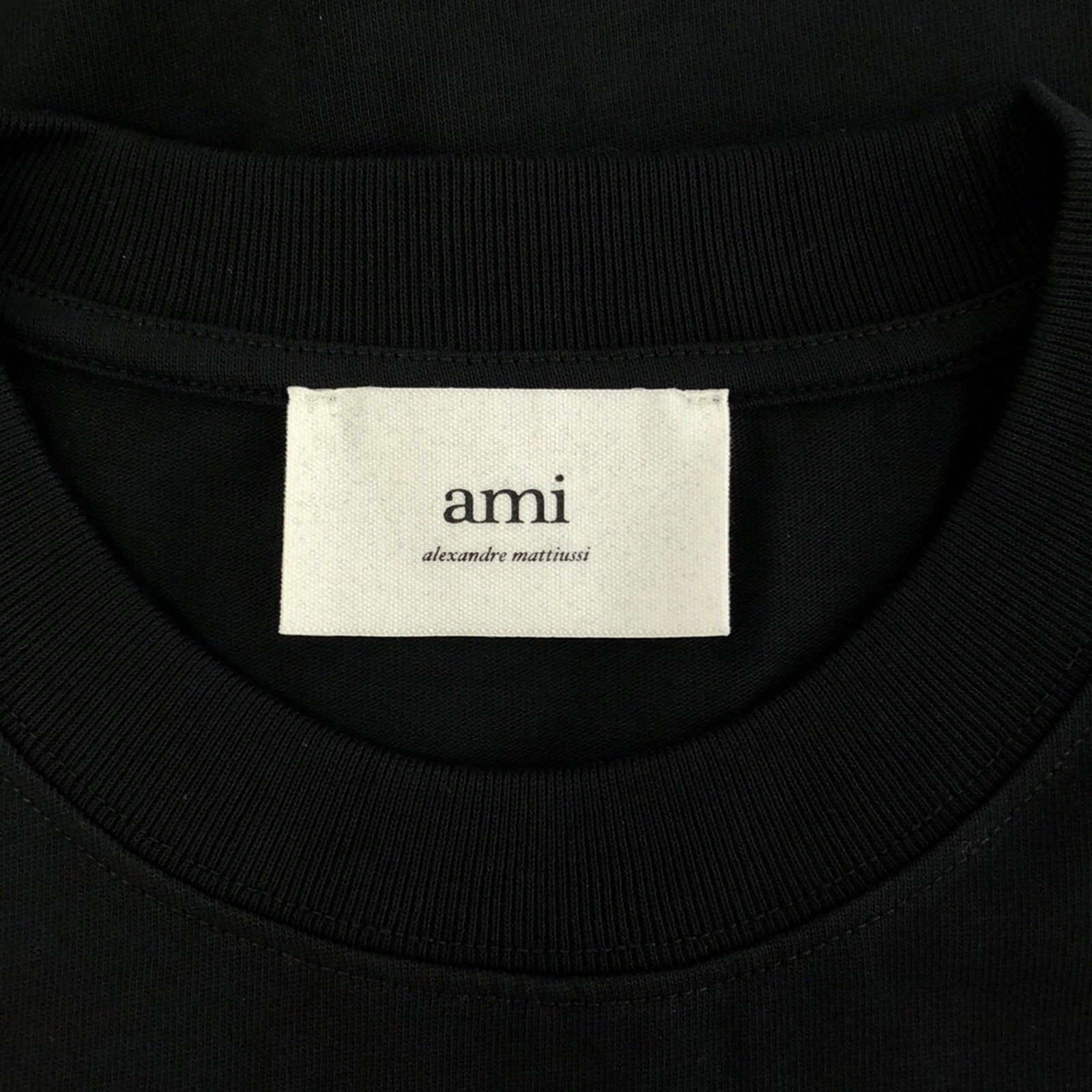 AMI AMI Half-Hand   Tops Cotton  Black BFUTS005.726001S
