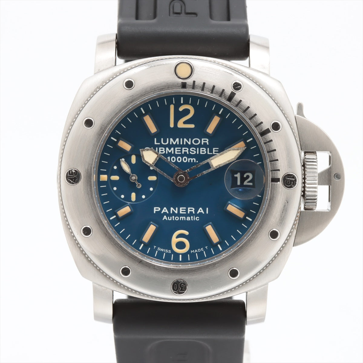 Panerai Submarable PAM00087 SS Larinth AT Blue-Signed Disc