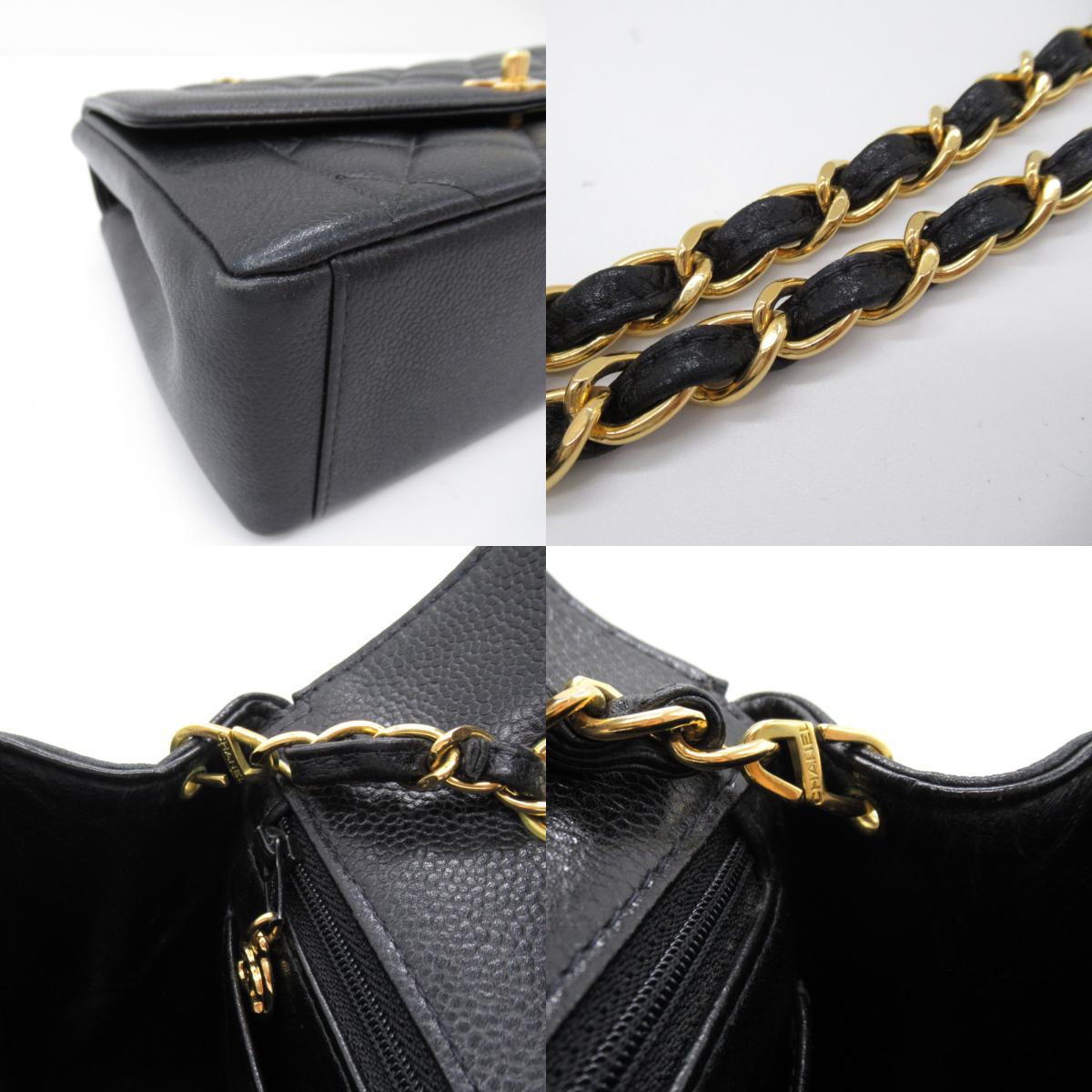 Chanel Chanel Matrasse Diana Chain Shoulder Bag Shoulder Bag Caviar S (Green )  Black