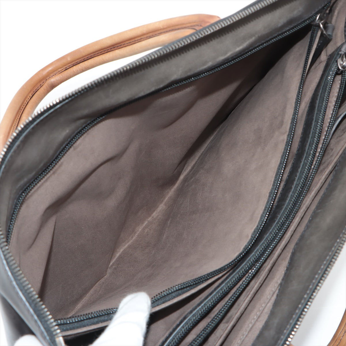 Belotti Topazpective Leather Tote Bag Black