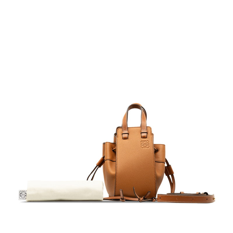 Loewe Hammock Dressing Bag Mini Handbag Shoulder Bag 2WAY Brown  Leather  LOEWE