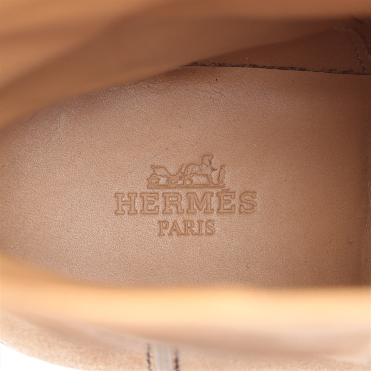 Hermes s Long Boots 37  Beige H Logo