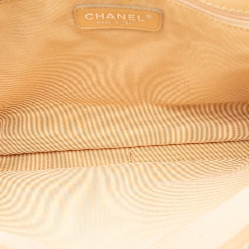 Chanel Matrasse Chain Tote Bag Beige Silver Caviar S  Chanel