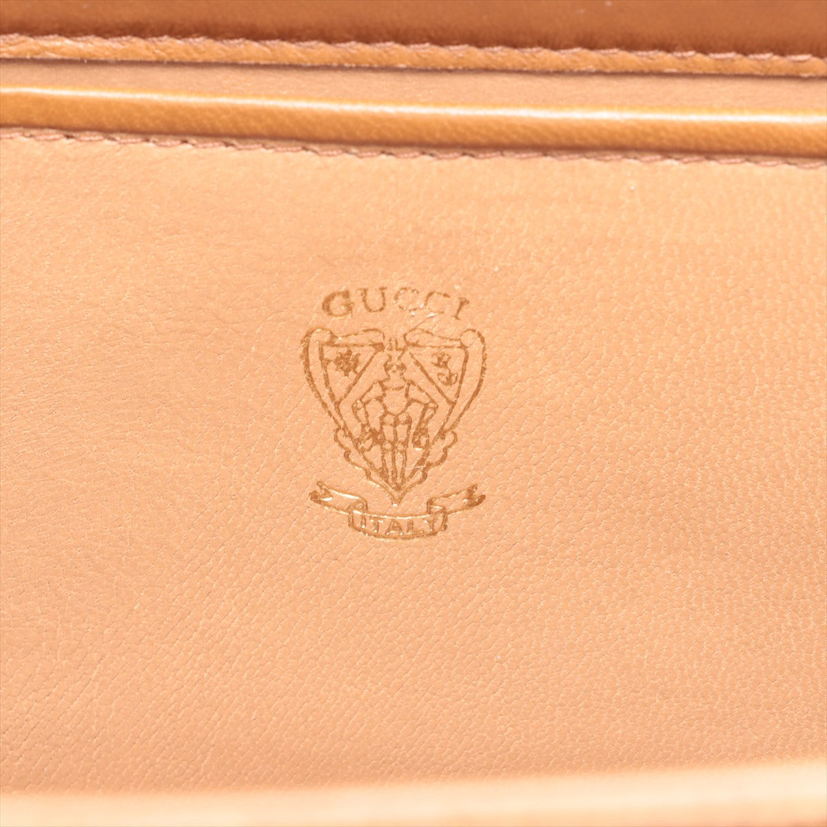 Gucci Vintage Rizard Chain Shoulder Bag Brown