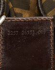 Fendi Zucca Pouch 26553 Brown Canvas Leather  Fendi