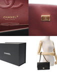 CHANEL Chanel Mattress W Flap Chain Shelter 25cm Black Gold Tools A01112 Lady Ramskin Shelter Bag Unused