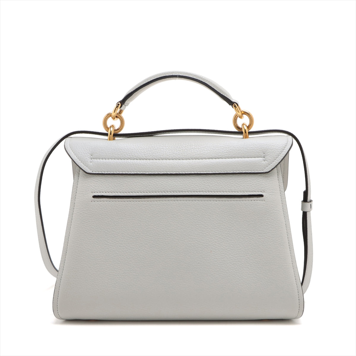 Ferragamo Gantiini Leather 2WAY Handbag White