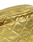 Chanel 1991-1994 Pocket Camera Bag Mini Gold Lambskin