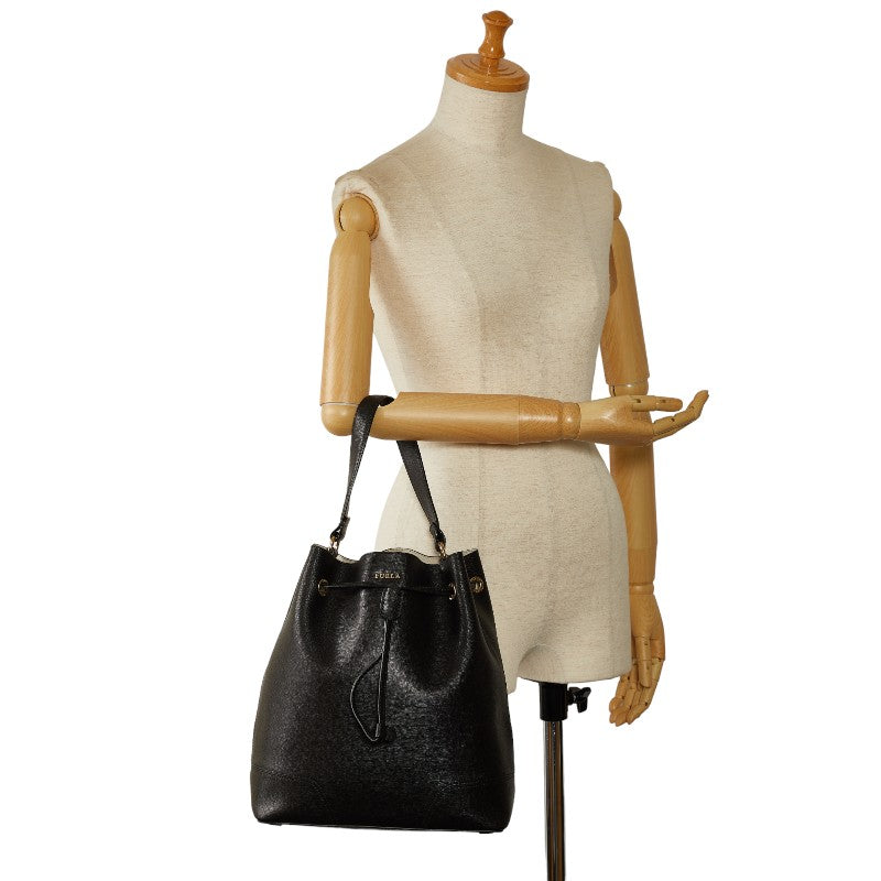 Furla One-Shoulder Bag Leather Black