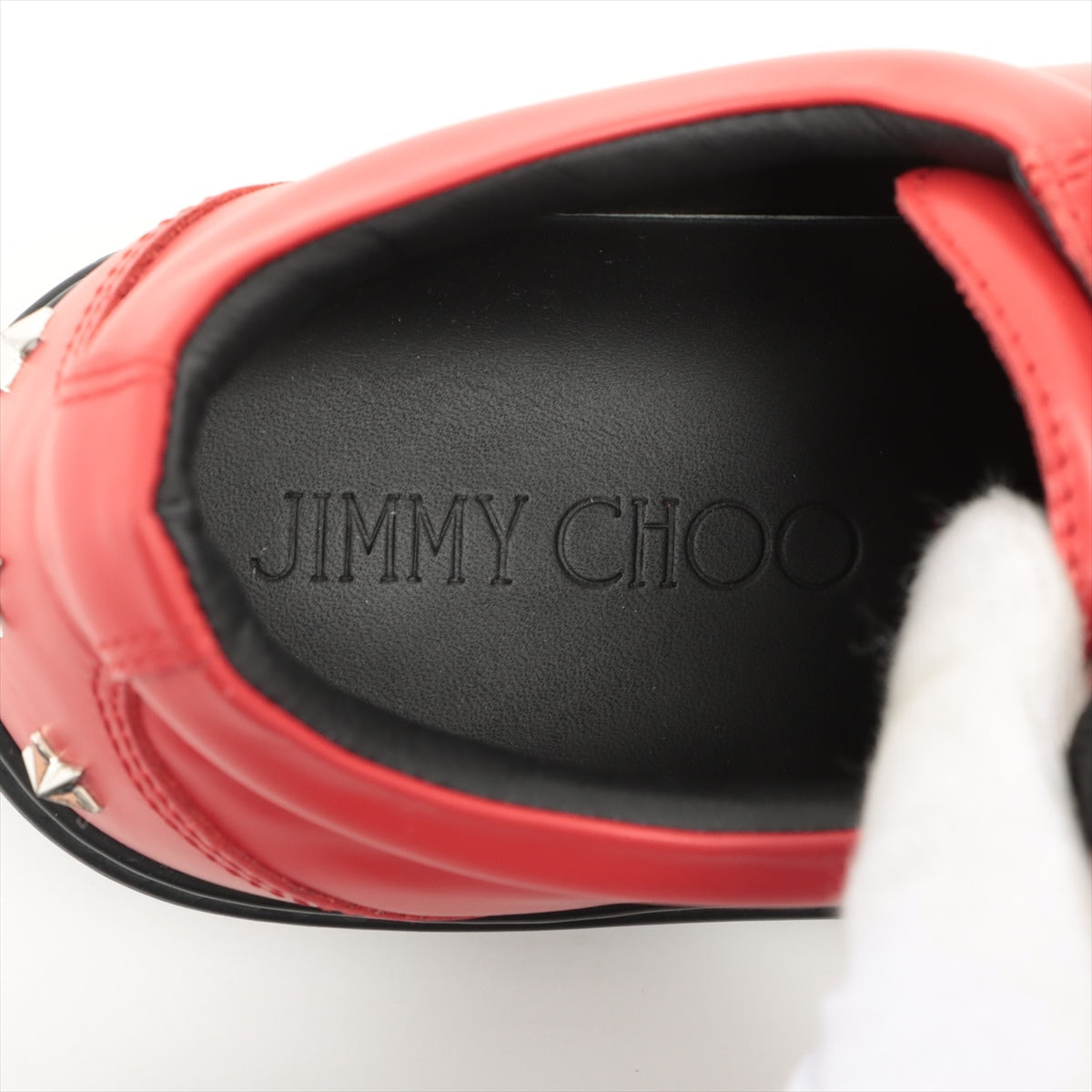 Jimmy Choo Leather Trainers 43  Red Starstars