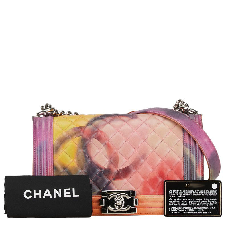 Chanel Graffiti Boy Chanel Coco Chain Shoulder Bag Multicolor Leather  CHANEL