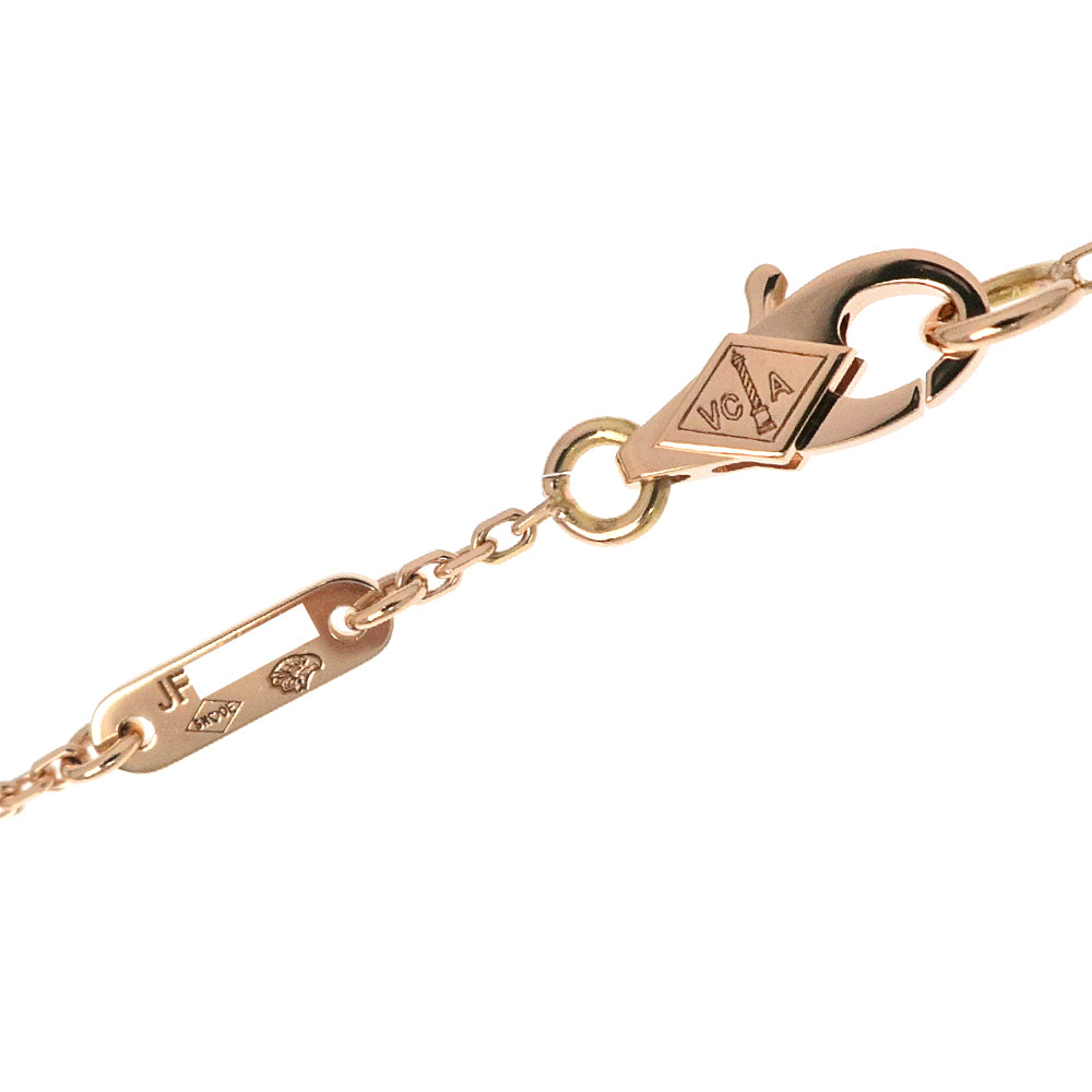 VAN CLEEF & ARPELS Van Cleef & Arpels Suite Alhambra Bracelet 750PG K18 Pink G Carnelian Jewelry New