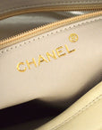 Chanel 1989-1991 Ivory Lambskin Camera Bag Large