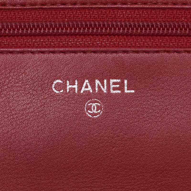Chanel Coco Chain Wallet Caviar S Red (Silver G )  Wallet  French  Delivery] Acoustic Online