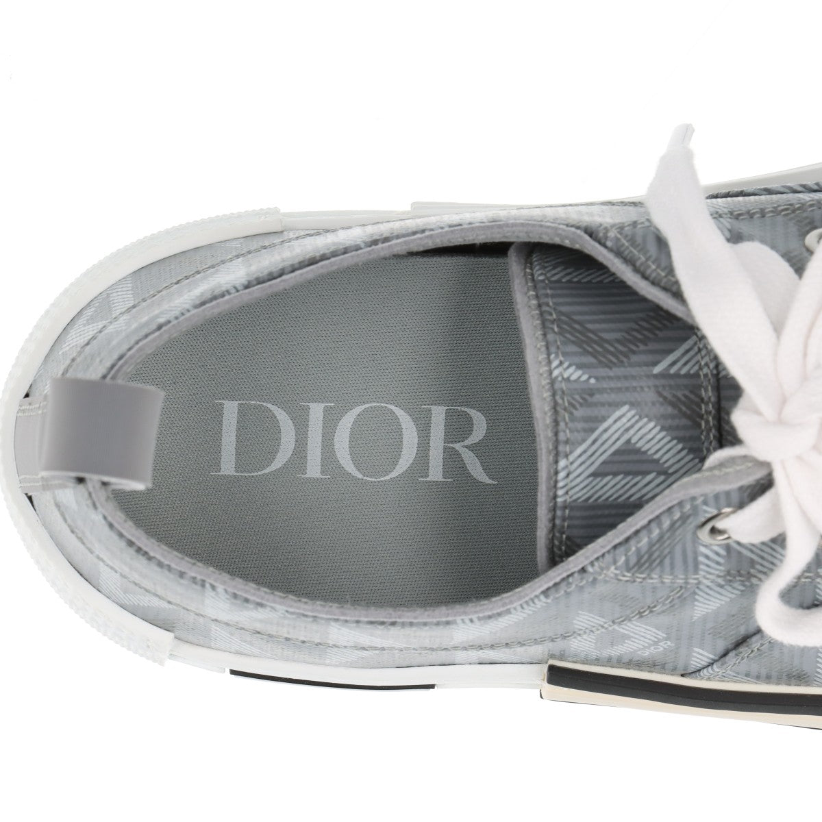 Dior B23 PVC  Leather Trainers EU42  Grey NV0422 CD Diamond Box