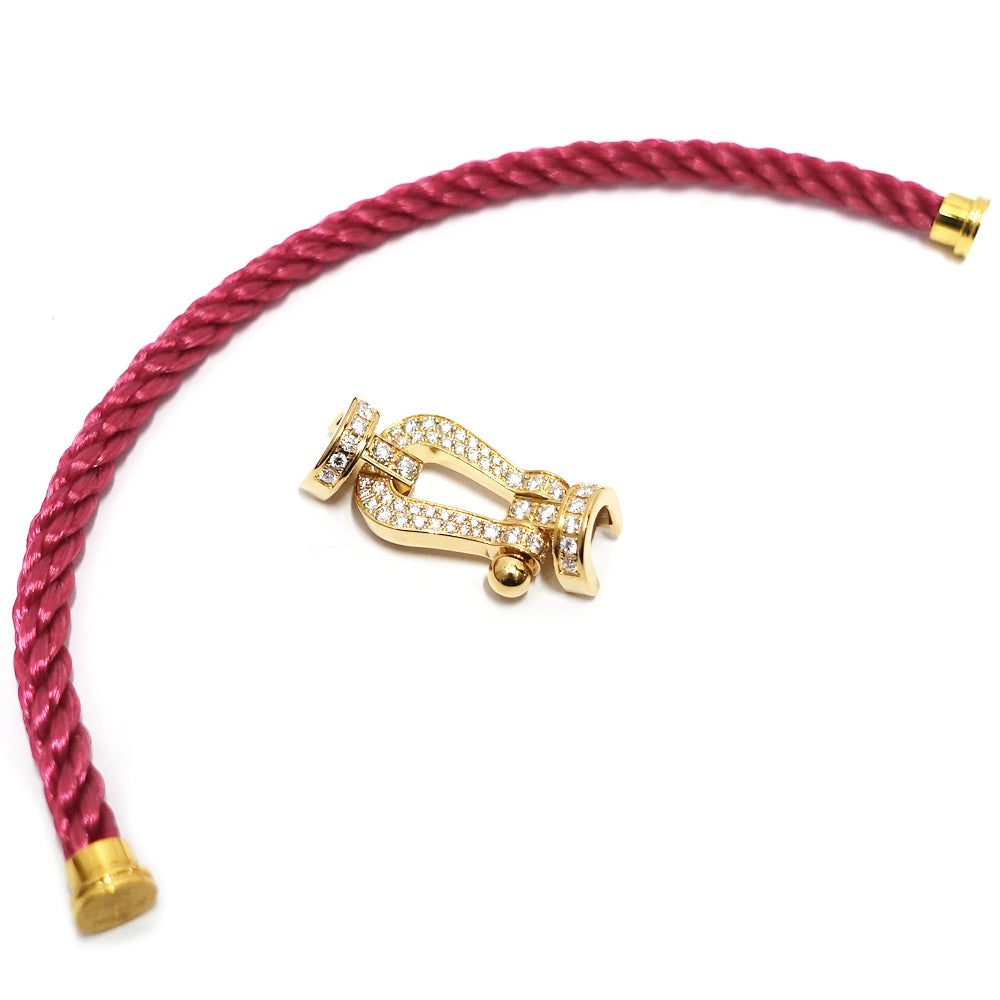 Fred K18YG Force 10 LM  Model Pavé Diamond Bracelet 0B0048 Pink 750YG Jewelry Others