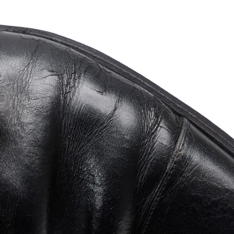 Louis Vuitton LV Logo Monkstrap Shoes Size 7 M Black Leather  LOUIS VUITTON