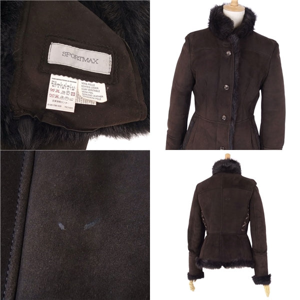 Sports Max SPORTMAX MaxMara Jacket Mounton  Out JI38 (S equivalent) Dark Brown Sexual